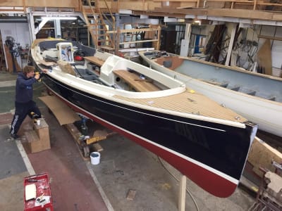 boat being made in the workshop