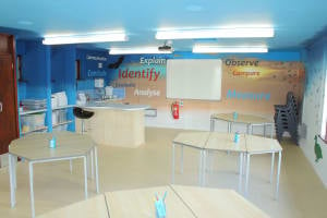 indoor classroom at the Discovery Den