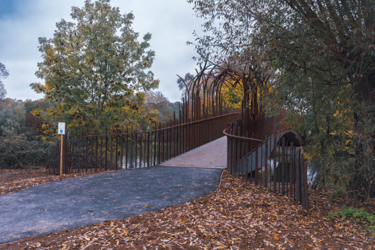 Bridge made of Corten steel
