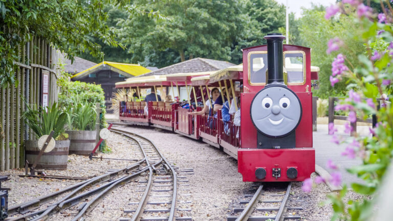 miniature railway at Ferry Meadows in Peterborough
