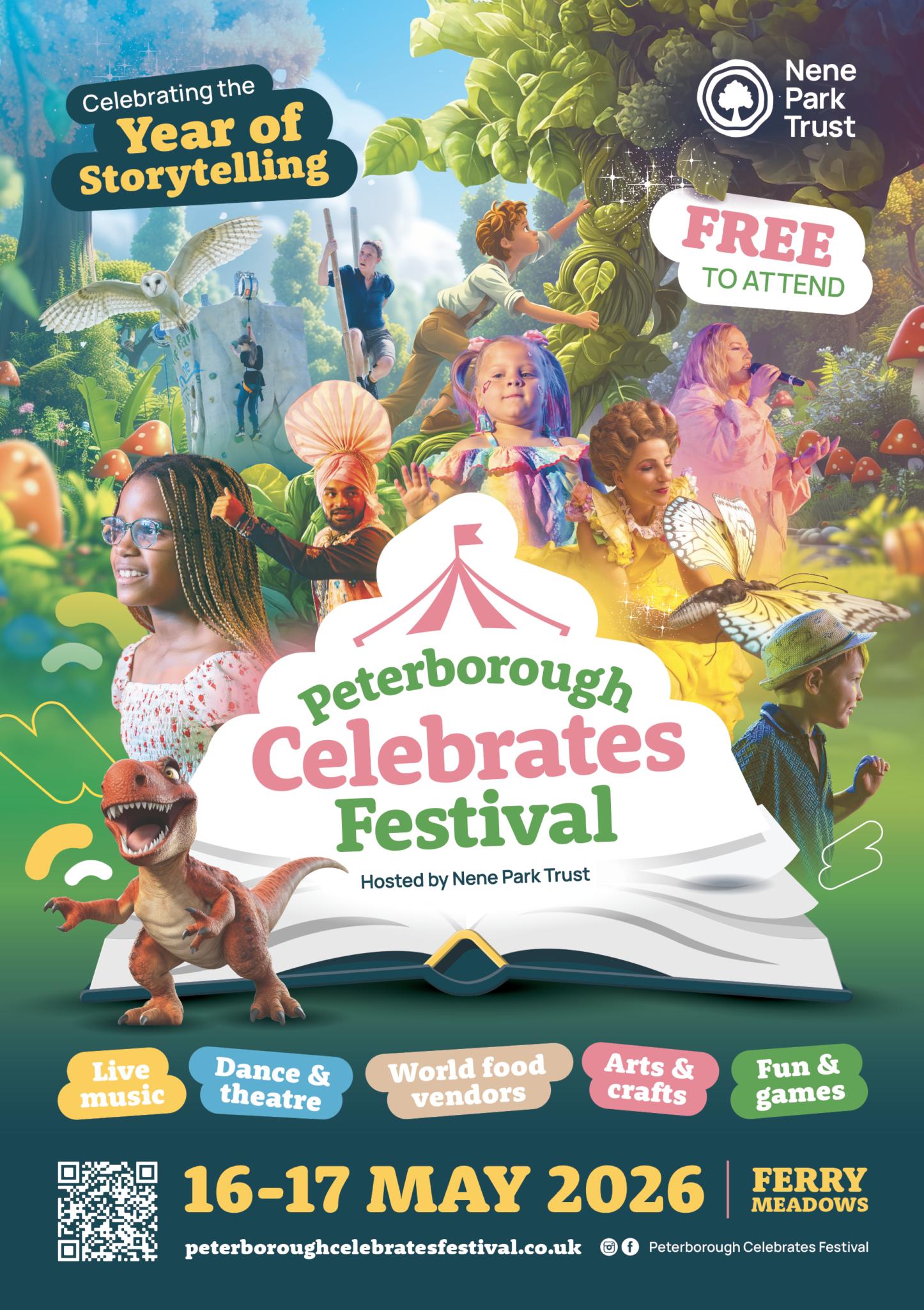 Illustrated graphic advertising a festival