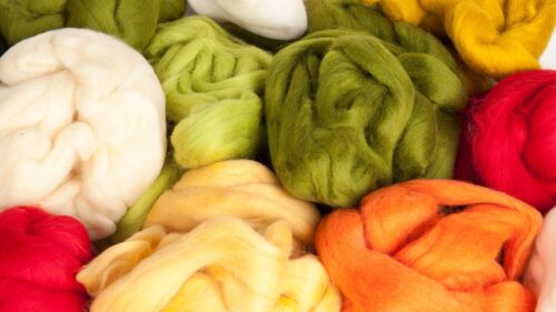 a selection of coloured wool