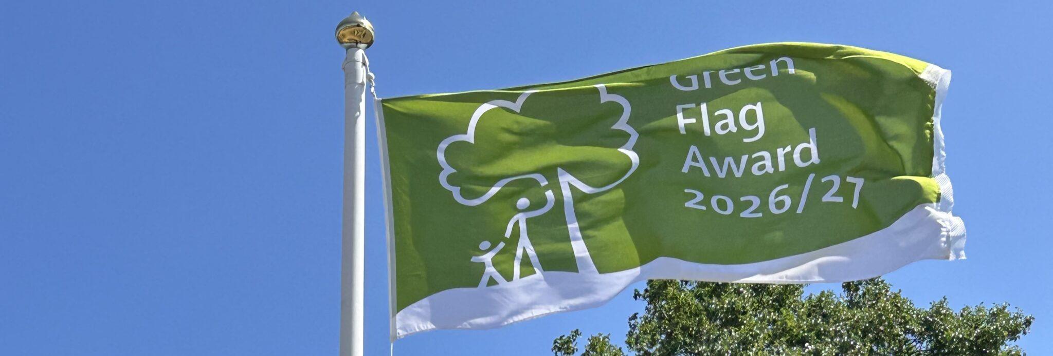 Green flag flying