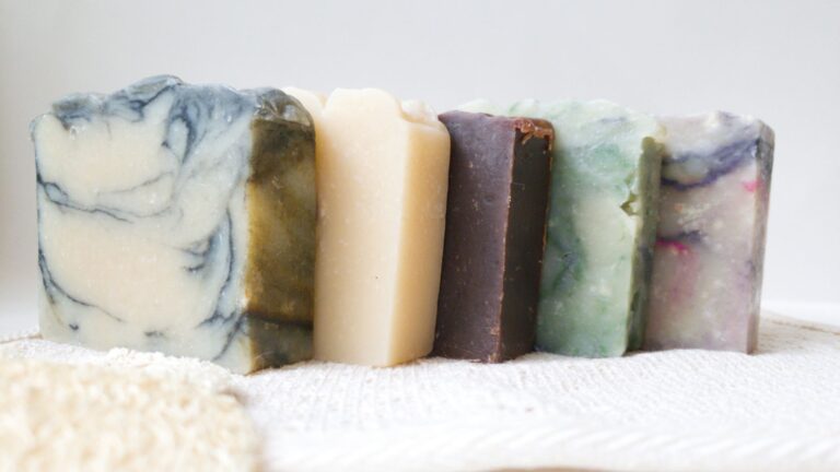 a selection of home made soaps
